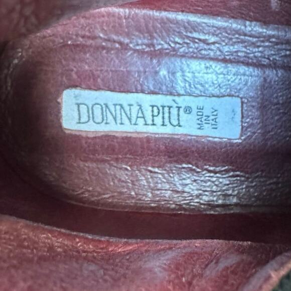 Donna Piu Platform Black Leather & Velvet Boots with Buckle size 9.5 - Picture 12 of 16